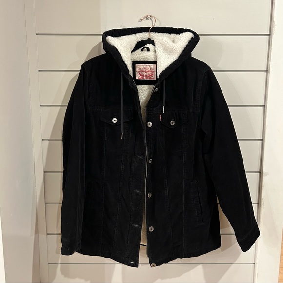 Levi's Jackets & Blazers - Levi's Corduroy Sherpa Lined Jacket with Hood, Women's Size Medium